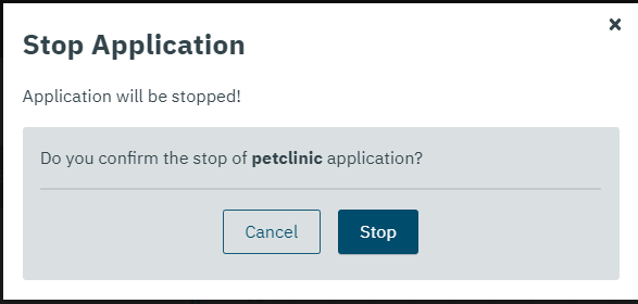 Stopping application confirmation