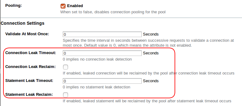 Leak Detection setting in Admin console