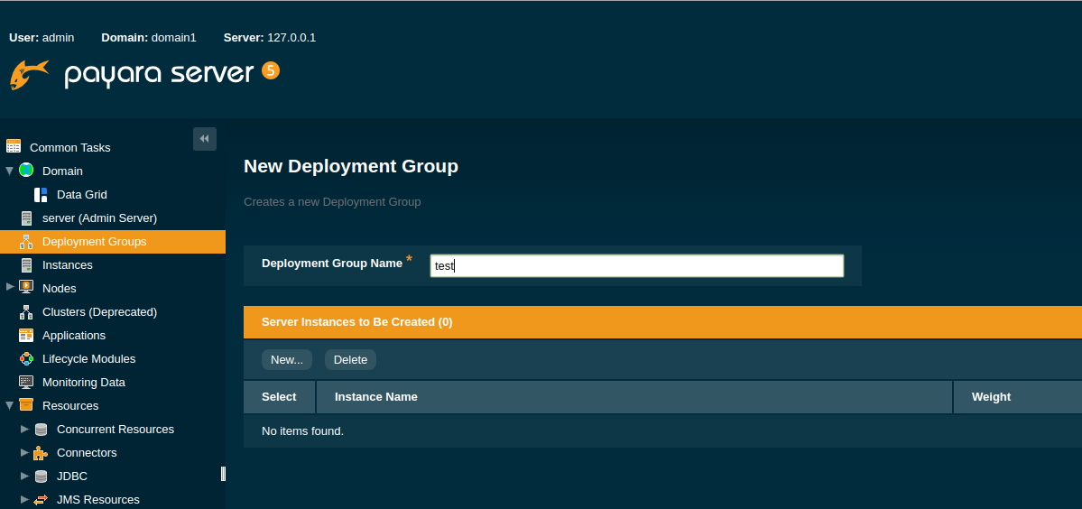 Create New Deployment Group