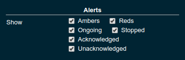 Widget Alerts Settings