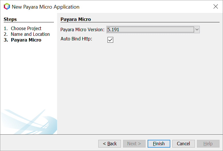 Select Payara Micro version