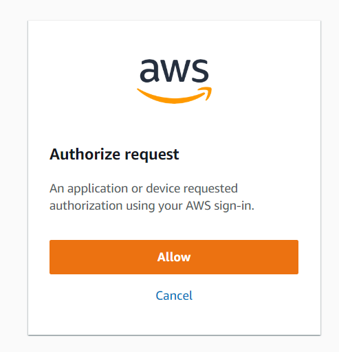 Amazon Web Services Authorize request