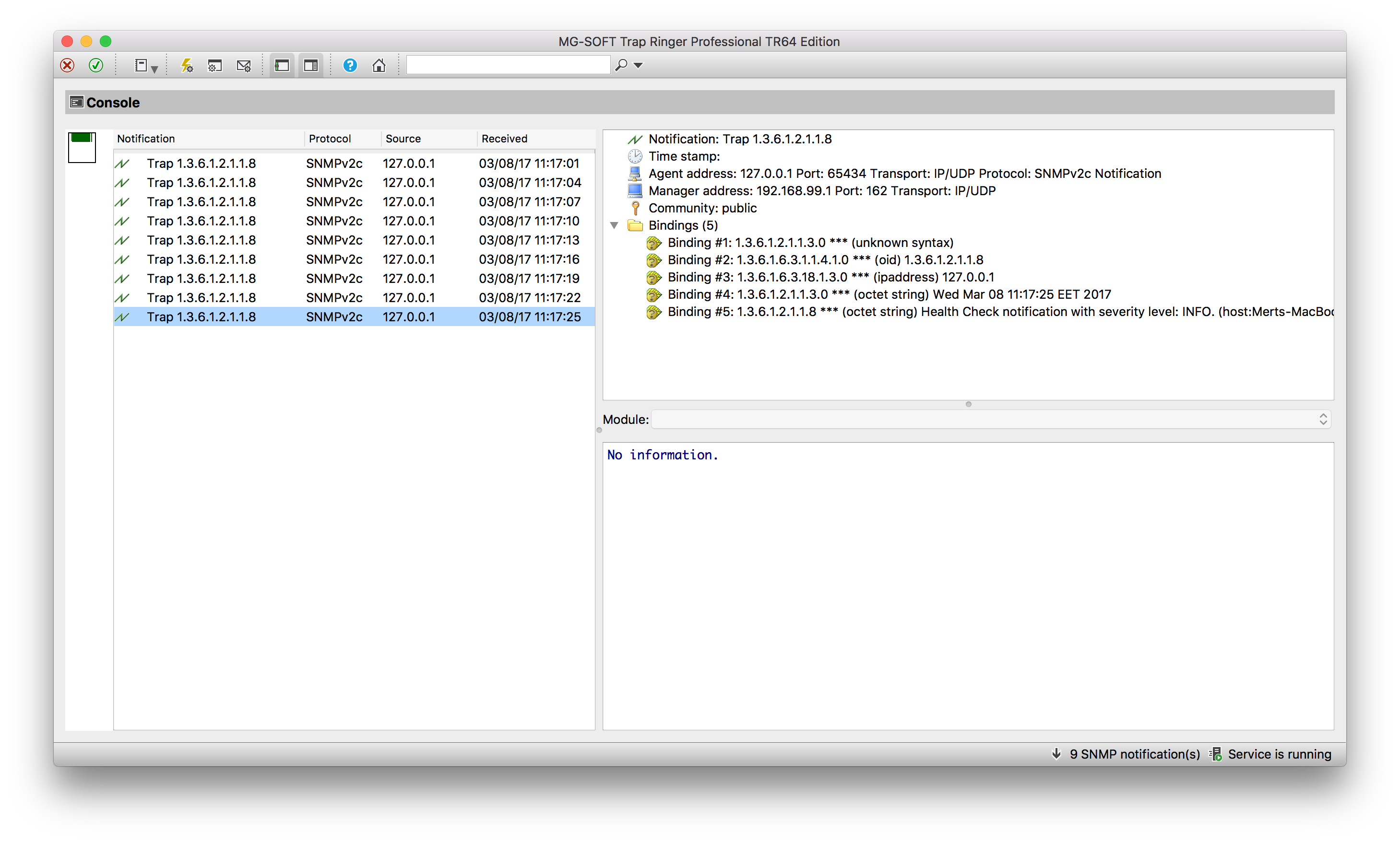 SNMP Traps on TRinger