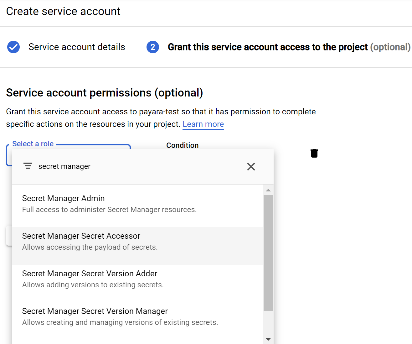 GCP Service Account roles