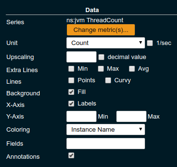 Widget Data Settings