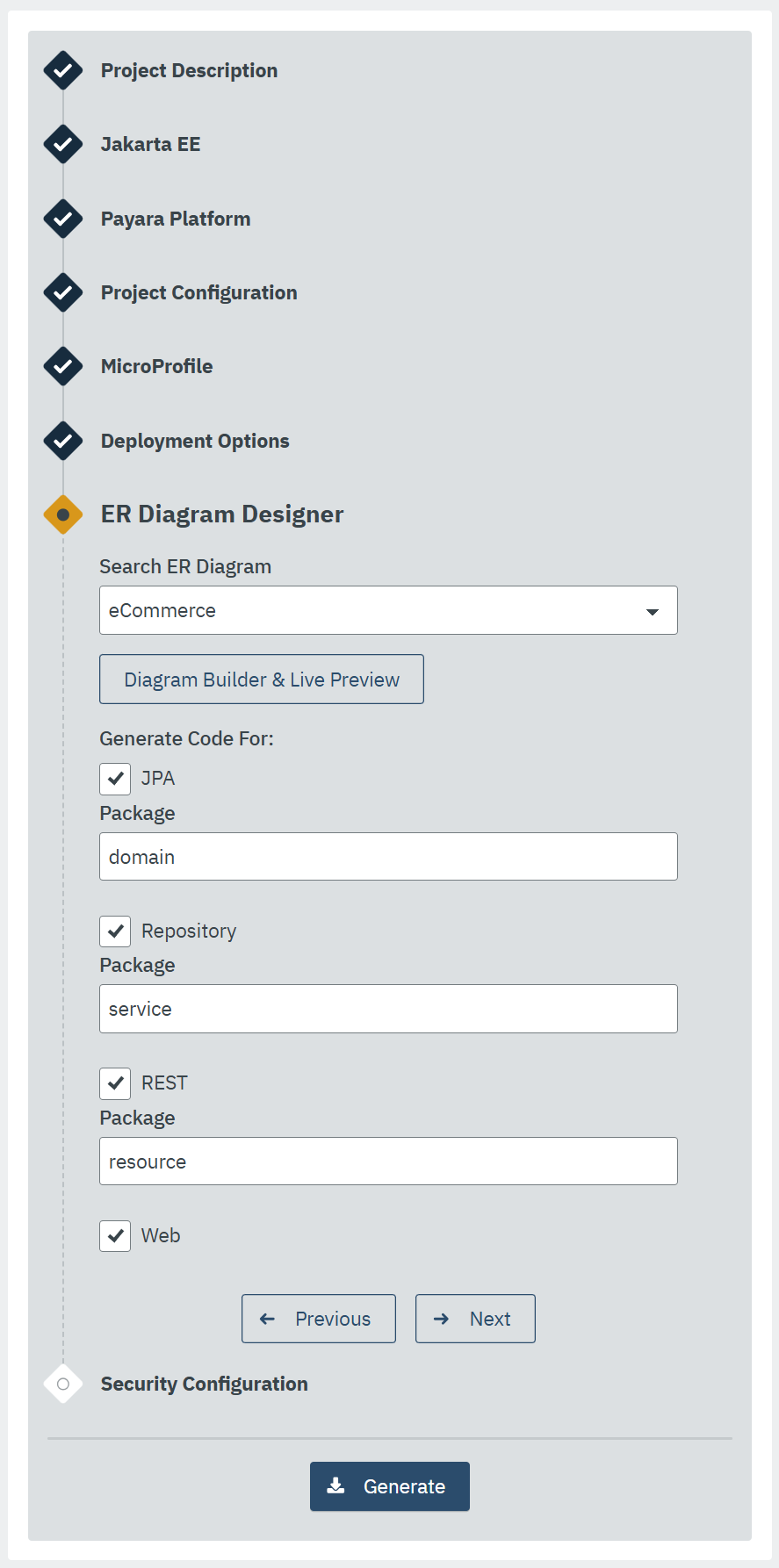 Generate Application