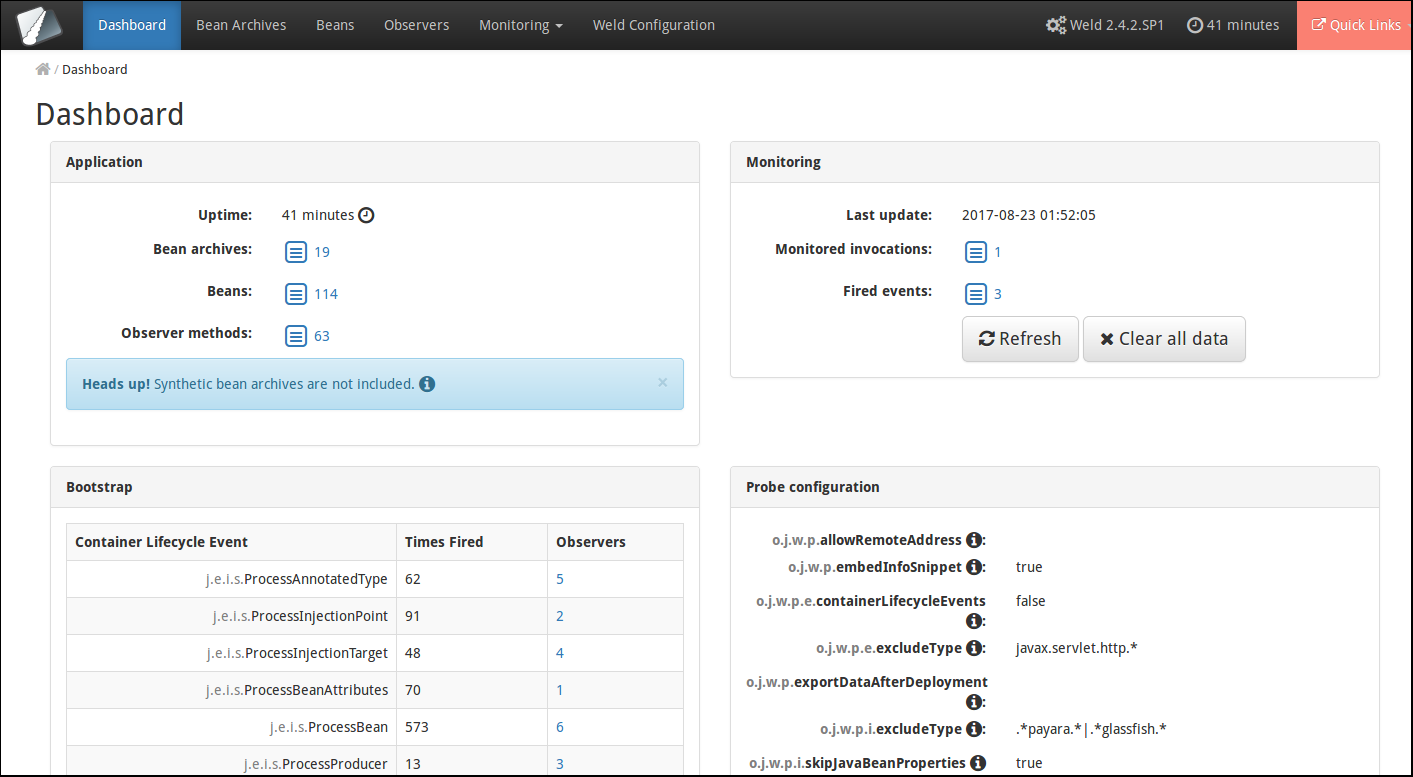 CDI Probe Web Application