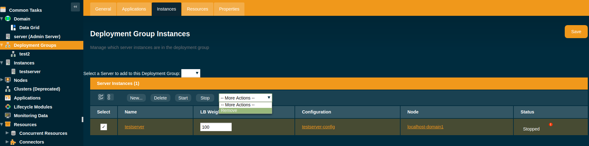 Remove a Server from a Deployment Group