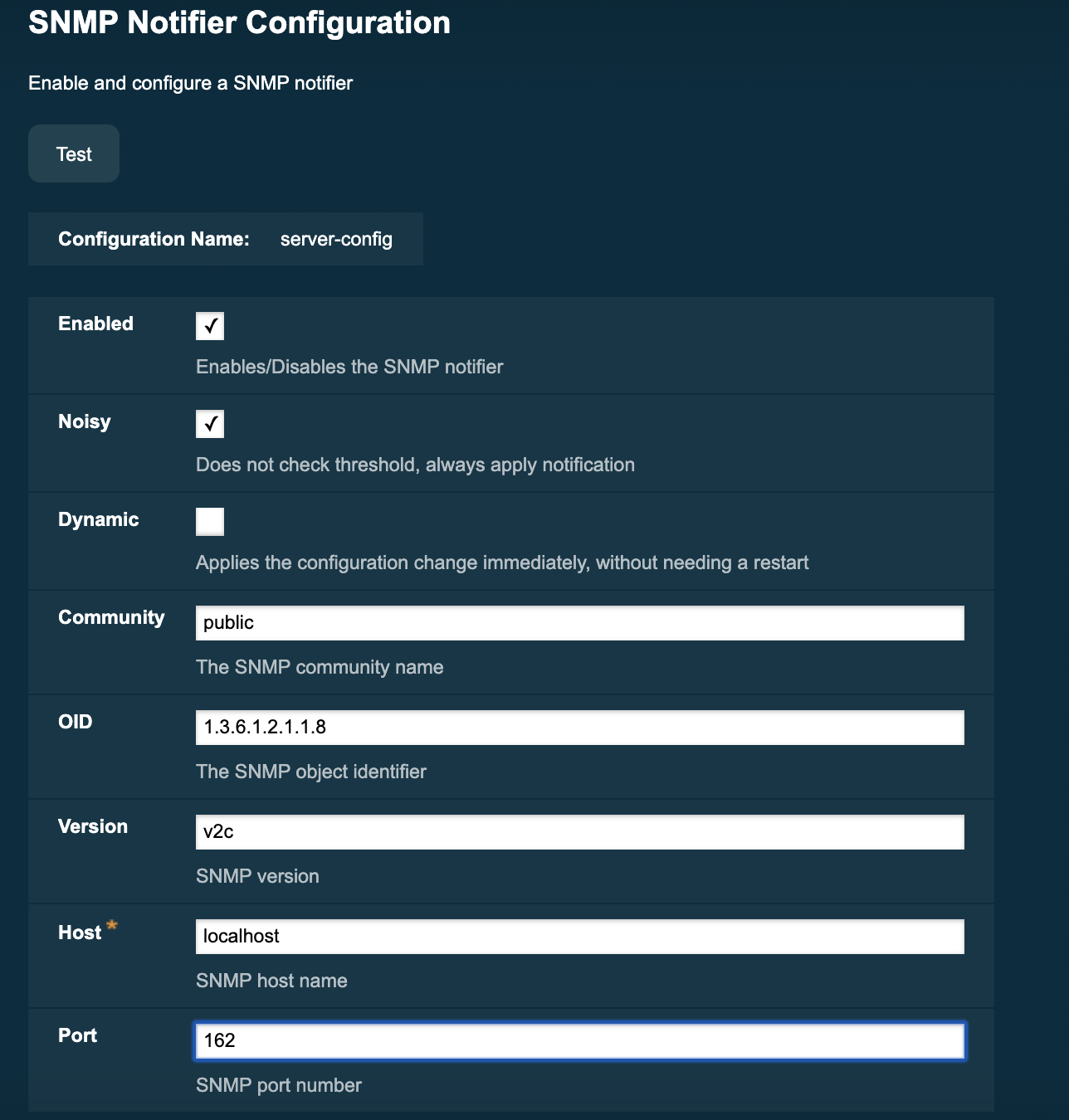 Notification Service in Admin Console