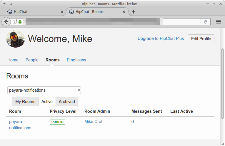 View Hipchat room