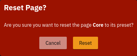 Reset a Page