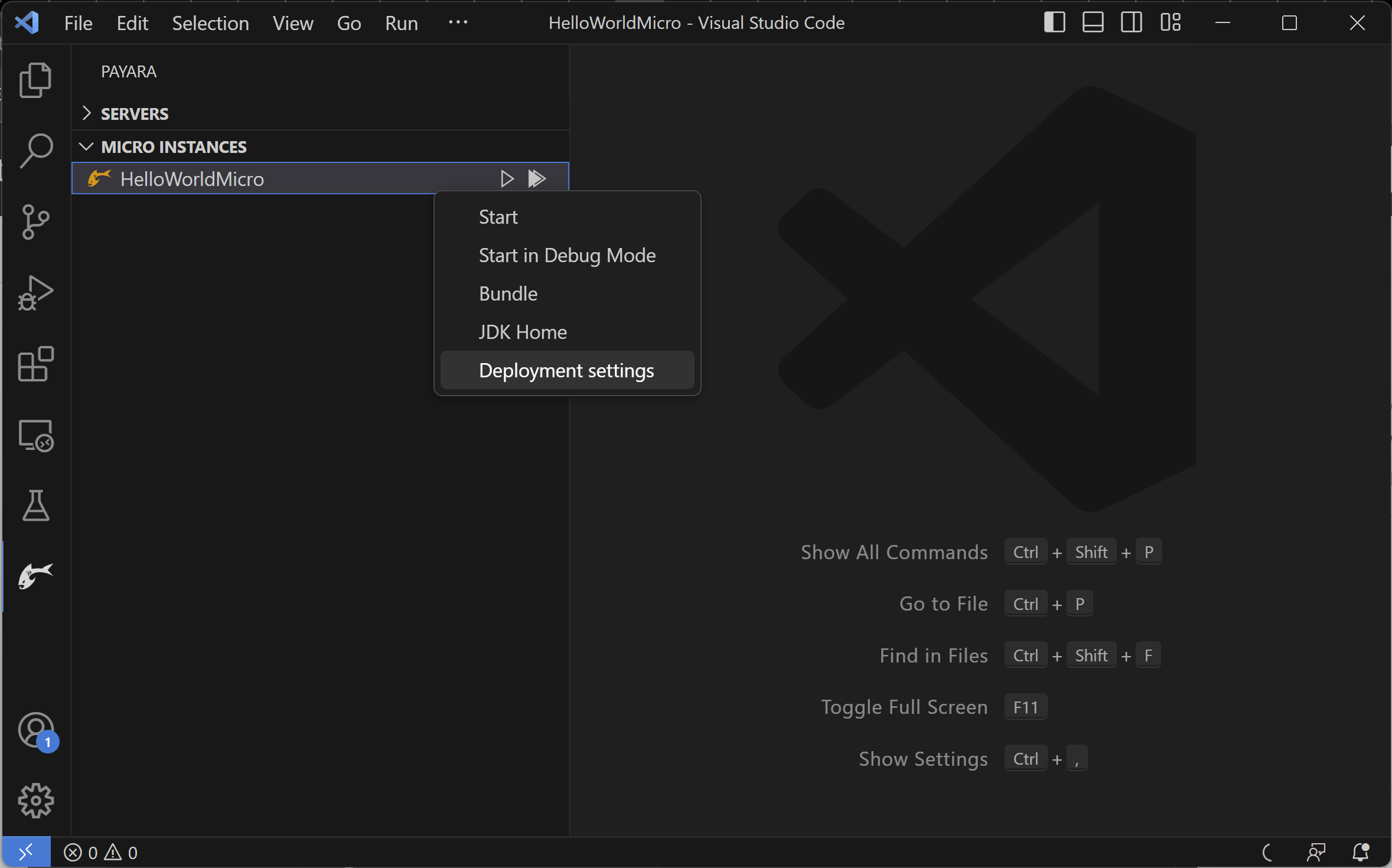 Deployment Settings