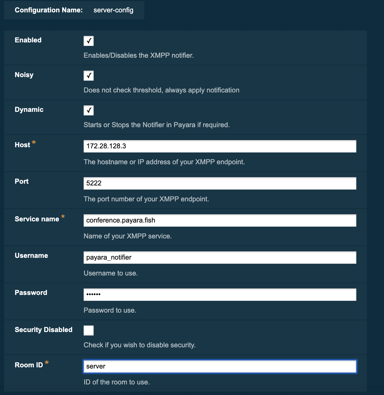 XMPP Notifier in Admin Console