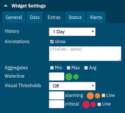 Widget Extras Settings