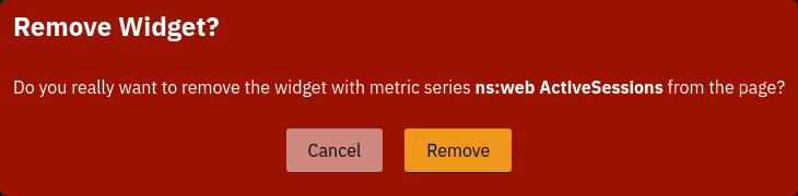 Remove Widget Confirmation Dialogue