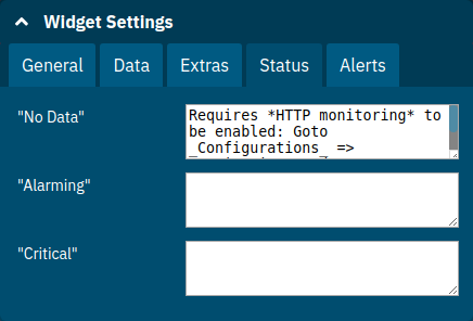 Widget Status Settings