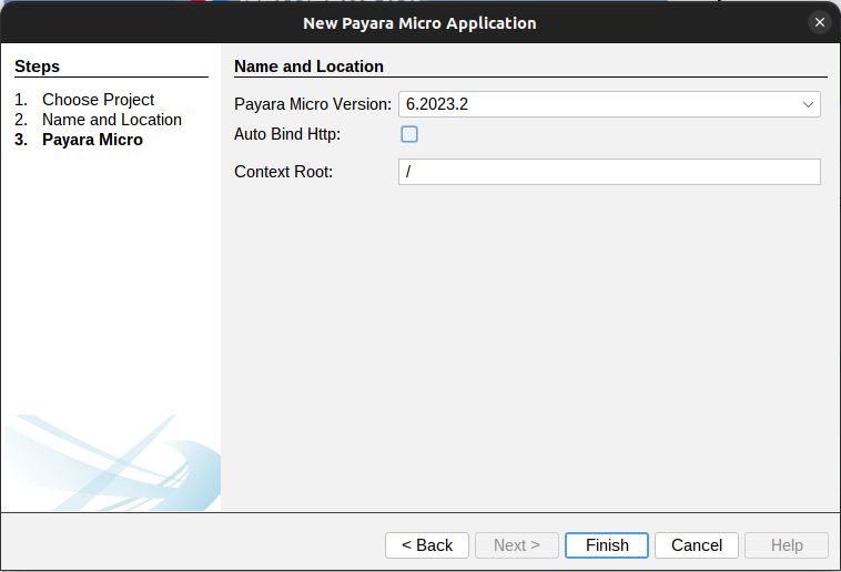 netbeans new application version payara6