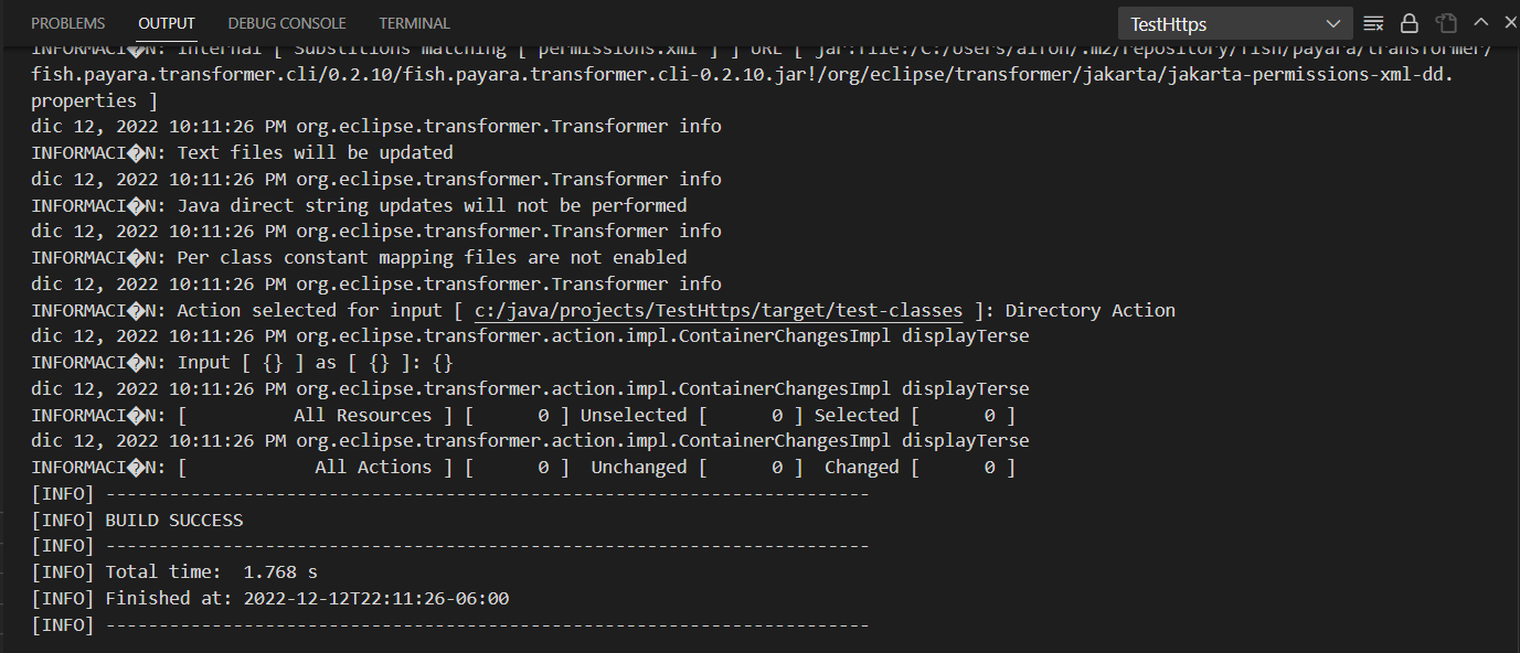 File transformation success