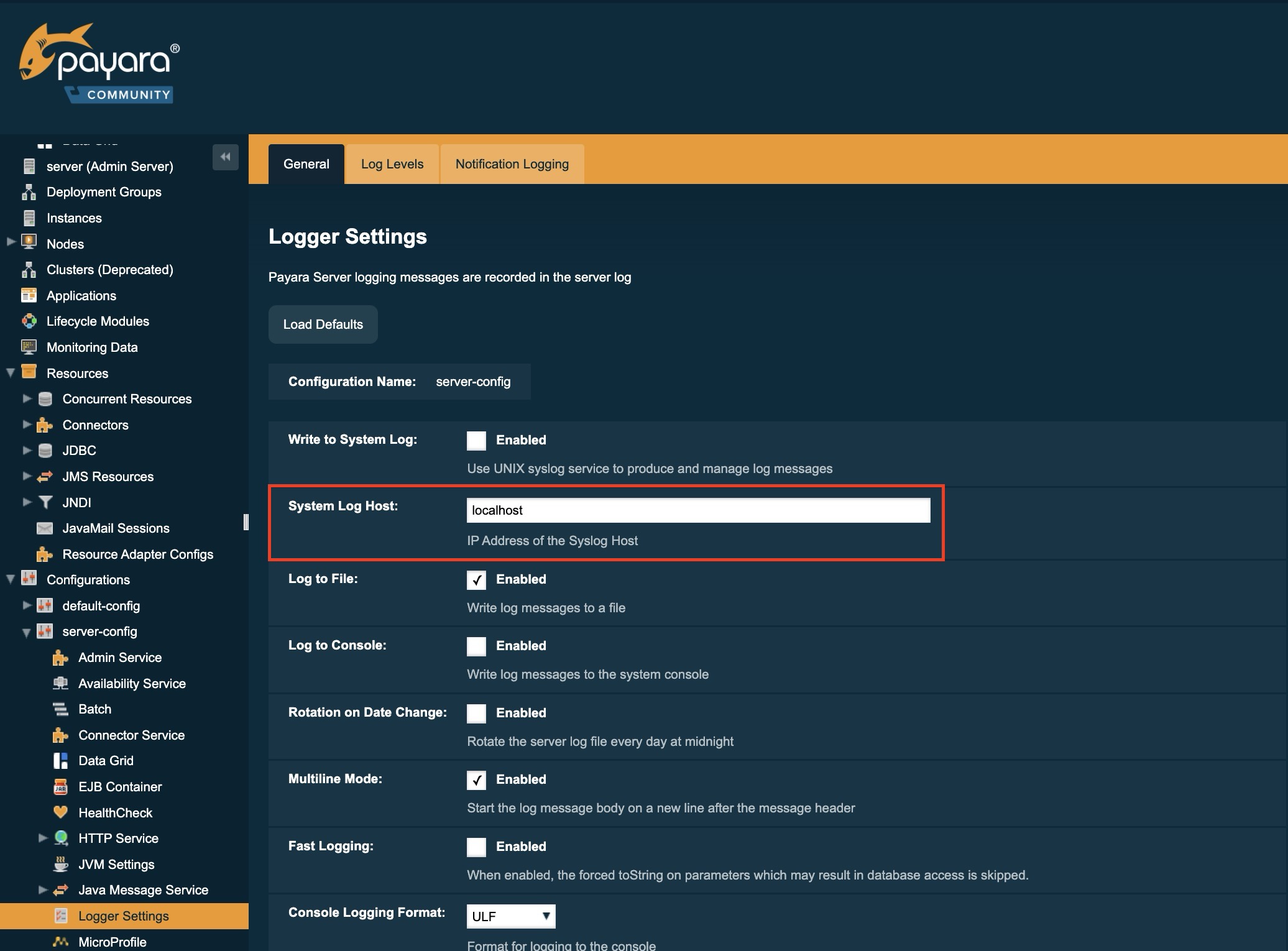 System Log Host